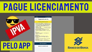 ✅2024Como pagar taxa do IPVA e Licenciamento pelo App Banco do Brasil😎 [upl. by Zobkiw]