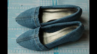 How to make denim shoes at home [upl. by Gaulin584]