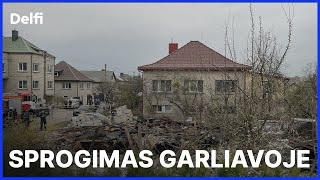 Tiesiogiai – iš Garliavos po sprogimo sugriuvo namas [upl. by Ielak930]