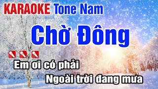 Chờ Đông Karaoke Tone Nam  Beat Phối Hay Nhất Karaoke Nhạc Sống Thanh Ngân [upl. by Feriga]