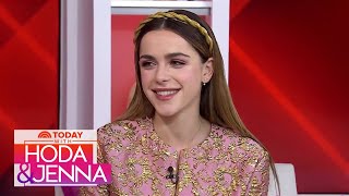 Kiernan Shipka talks new holiday film being a child actor more [upl. by Nahsar18]