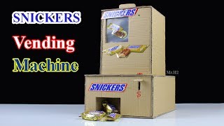 DIY SNICKERS Chocolate Vending Machine From Cardboard  How To Make Candy Vending Machine [upl. by Aliuqahs]