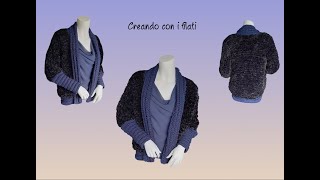 Giacca quotDionquot tutorial ferri ed uncinetto 💕Creando con i filati💕 [upl. by Arev]