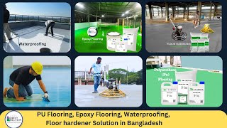 PU flooring epoxy Flooring  waterproofing membrane floor hardener solution in Bangladesh [upl. by Assyn]