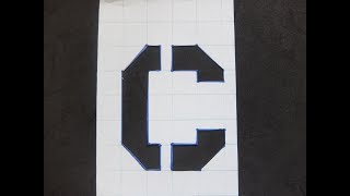 Easy to Make Stencil letters with Grid Letter C [upl. by Nathanial367]