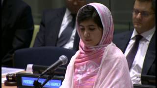 Malala Yousafzais UN speech  Channel 4 News [upl. by Eneres343]