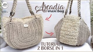 FACILE e CHIC ti conquisterà 😍 MAXI BORSA UNCINETTO quotArcadiaquot ✨ [upl. by Enaamuj460]