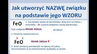 Jak utworzyć nazwę związku na podstawie jego wzoru Znaczenie wartościowości przy ustalaniu wzorów [upl. by Hairaza]