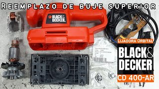 Reemplazo de buje superior lijadora orbital Black amp Decker CD400AR [upl. by Ailahtan]