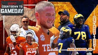 🚨Texas vs Michigan LIVE from Ann Arbor  Epic Week 2 Showdown 🏈  Countdown to GameDay [upl. by Katrine]