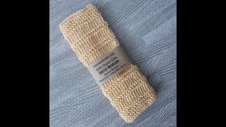 Knitted Wash Cloth Yellow – 100 Organic Cotton Face Cloth [upl. by Yewed170]