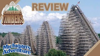 Shivering Timbers Review  ABSURD Wooden Coaster at Michigans Adventure [upl. by Leacim533]