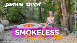 Build a Smokeless Fire Pit DIY with Sunnee Moon [upl. by Atsed]