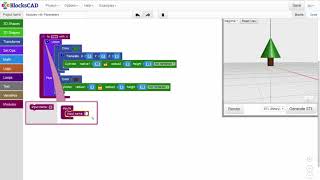 BlocksCAD Modules Part 2 Adding Parameters [upl. by Neale]