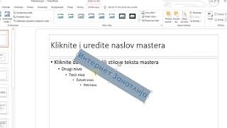 Dodavanje vodenog žiga u vidu slike u PowerPoint [upl. by Creamer444]