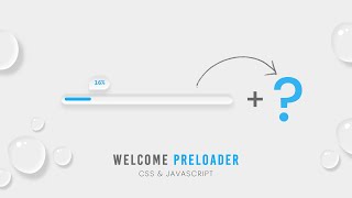 How to Make Welcome Screen Preloader  CSS amp Javascript [upl. by Corel]