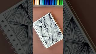 Doodle Art Painting  💖🥰 Line Abstract Triangles  Design 17 abstractart doodleart [upl. by Palecek779]