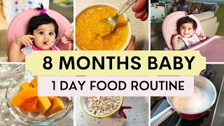 8 MONTHS BABY  1 DAY FOOD ROUTINE babyfoodroutine [upl. by Aliehs]