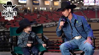 JB Mauney amp His Son Jagger Watching Bull Riding Together  The American Rodeo West Regionals [upl. by Eemiaj122]