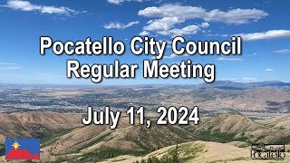 Pocatello City Council meeting 07 11 24 [upl. by Yasmine214]