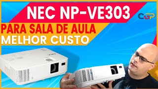 PROJETOR PARA SALA DE AULA MELHOR CUSTO BENEFÍCIO PARA AMBIENTES CLAROS NEC NPVE303 Geek114 [upl. by Kellda]