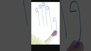 very easy to draw hand  cute hand drawing drawing trending ytshorts hand handmade art yt [upl. by Marmaduke]