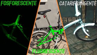 come verniciare una bici bicolore  catarifrangente  fosforescente  fluorescente [upl. by Pampuch596]