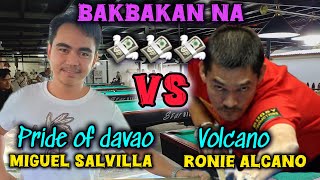 RONIE ALCANO 🆚️ MIGUEL SALVILLA ISANG MALUPIT NA BAKBAKAN 💪🎱👊💸 [upl. by Einor]