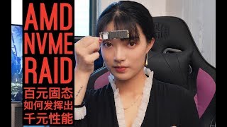 百元低端固态，如何性能翻六倍，提升如何免费获得，免费的AMD NVMe RAID真的很难入手？X470与X399通道差异性能损失很大？（往期节目）（CC字幕） [upl. by Ahseinat389]