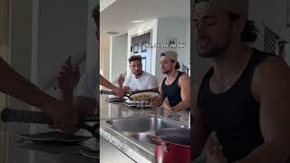 Not again 😩 fabioandben reaction roommates food [upl. by Nomolas284]