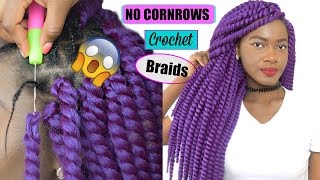 😱 Individual CROCHET BRAIDS  NO CORNROWS CROCHET BRAIDS LESS THAN 60 MINUTES 🙌  Havana Twist [upl. by Alfy699]