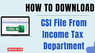 How to download CSI file from the Incometax Department [upl. by Rudich717]