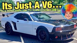 Moron Wastes ALL His Money On A RICED Out V6 Challenger Ricer Cars on Reddit [upl. by Bj]