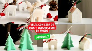 COMO HACER VELAS NAVIDEÑAS ¡MUY FÁCIL EN VERSIÓN ECOLÓGICA Y VEGANAcandlemakingchristmasvelas [upl. by Airyk]