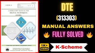 Digital Techniques  solved manual  manual answer  k scheme msbte  DTE  3rd semester 313303 [upl. by Rorry]