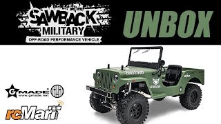 Gmade 110 GS01 Military Sawback 4WD Crawler RTR Car Kit Unbox GM52011 [upl. by Ahcurb]