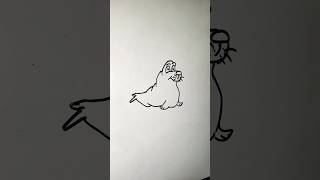 How to draw Easy Cartoon Seal drawing for kids learn Animals names and Diy Different art tutorial [upl. by Yolande213]