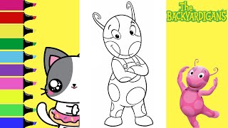 Coloring The Backyardigans Uniqua Tasha and Austin Coloring Book Pages  Sprinkled Donuts JR [upl. by Oenire]