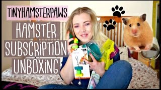 TINYHAMSTERPAWS UNBOXING  Small Animal Monthly Subscription Box  Pet Supplies [upl. by Gnauq688]