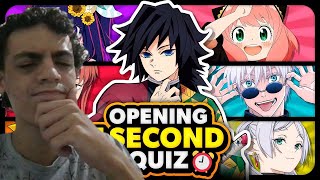 React ⏰ ADIVINHE O OPENING DE ANIME EM APENAS 1 SEGUNDO ⏰ Super Fácil  Impossível [upl. by Lawan207]