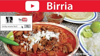 BIRRIA DE RES  Vicky Receta Facil [upl. by Esimaj]