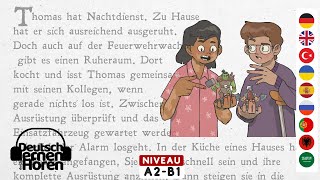 604 Deutsch lernen mit Geschichten  Deutsch lernen durch Hören  A2B1  Learn German with stories [upl. by Anitsirc]