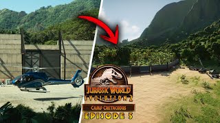 HOW TO BUILD INDOMINUS REX ENCLOSURE  Camp Cretaceous Park Build 5  Jurassic World Evolution 2 [upl. by Elletnwahs]