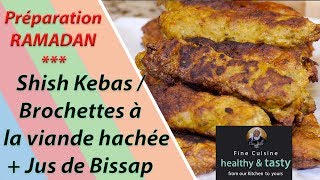 Préparation Ramdan Shish Kebabs ou Brochettes à la viande hachée [upl. by Earissed758]