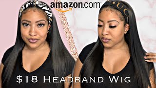 AMAZON FINDS ✨ 18 HEADBAND WIG Yasss or Pass [upl. by Pinelli]