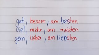 gut besser am besten  Komparation der Adjektive  Steigerung der Adjektive  Deutsch A1  13 [upl. by Sailesh]