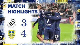 Highlights  Swansea City 34 Leeds United  GNONTO INJURYTIME WINNER IN SEVEN GOAL THRILLER [upl. by Rehpotsirahc]