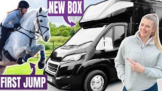 MEET MY NEW HORSE BOX  Jams 1st jump [upl. by Jacinta]