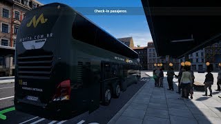 Fernbus Simulator  Autobús doble piso Neoplan Skyliner  Destino Hamburgo [upl. by Oad]