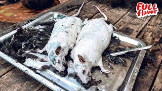 Amazing Giant RAT Farming amp Cooking  THAI Food  หนูนาอบโอ่ง หลามหนูนา มีตังฟาร์ม โคราช [upl. by Ceevah412]